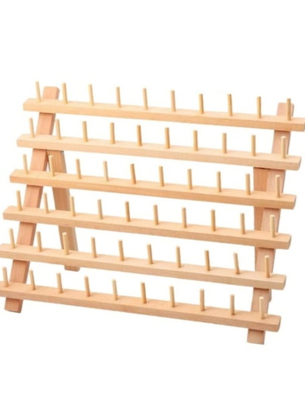 Wooden 60 spool thread rack